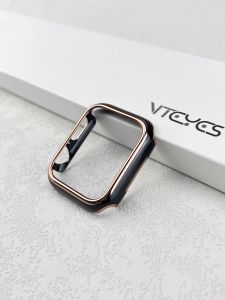 Two-Color Electroplating Protective Case Applewatch9 All-Inclusive Film Suitable for Apple Watch Iwatch876se Half Pack