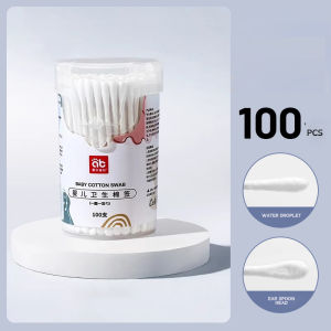 200pcs baby cotton swabs double-ended sterile cotton swabs spiral head ear and nose multifunctional cleaning stick