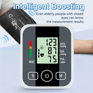LED Digital Blood Pressure Meter BP Monitor Medical Upper Arm Tonometer Automatic Pulse Sphygmomanometer Use Dry Batterys