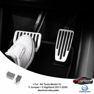 For Tesla Model 3 Y/YL Highland Juniper 2017-2026 Foot Pedals Snap-fit Install Alloy Gas Fuel Brake Accelerator Pedal Cover