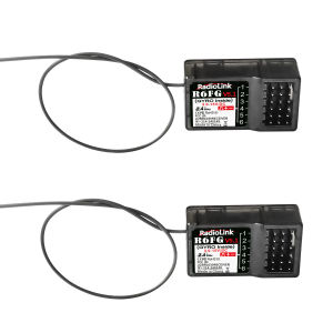 RadioLink 6CH R6FG V5.1 Gyro Receiver 6 Channel 2.4G Radio System for RC Car Boat RC4GS Transmitter Remote Control Model Parts