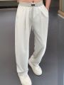 Relaxed Fit Summer Lightweight Silk-Like Men's Casual Pants. 