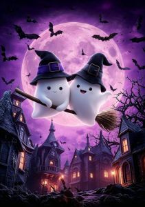 KAYOU | Tranh Tô Màu Theo Số Bằng Sơn Acrylic Halloween Trên Vải Bố Tranh Nghệ Thuật Kỹ Thuật Số Dành Cho Người Lớn - Tranh Vẽ Hình Người Không Kèm Khung