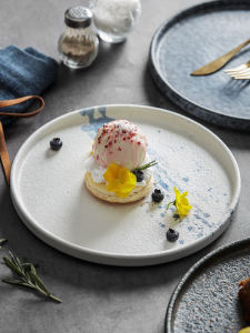 Phong Cách Nhật Bản 10 Inch Gốm Mờ Tây Đĩa Ăn Khóa Học Đặc Biệt Món Ăn Nhà Hàng Khách Sạn Dụng Cụ Ăn Uống