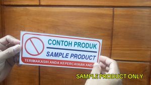 Plat tebal new geser kiri kanan petunjuk buka tutup pintu toko kantor rumah dll
