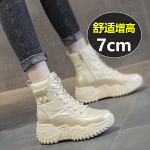 Womens Casual Martin Boots Thick Bottom Anti-slip Warm Fleece Lined Short Boots Winter Snow Boots Comfortable Cotton Shoes