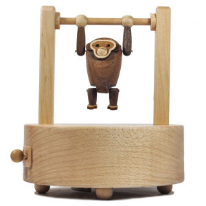 Jeancard Basketball Music Box Wooden Toy for Boys Childrens Day Birthday Gift Simple Modern Style Home Decorative Ornaments