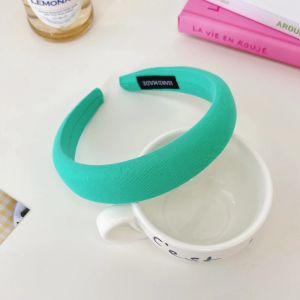 Candy Color Wide Sponge Headband Female Face Wash Headband Fashionable Girl Face Wash Headband