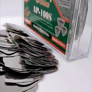 Alice 0.3mm Thin Durable Metal Guitar Pick Silver Color Professional Bass Ukelele Guitar Picks