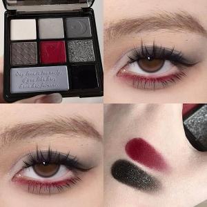 Paris Garden Eyeshadow Palette Red Smoke Concrete Matte Pearl Nezha Spot All-Match Family Storage Organizer Nail Polish Box