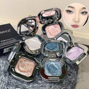 HERORANGE Square Single Highlighter Powder เนื้อครีมนุ่ม เม็ดสีมุก Radiant เรืองแสงยาวนาน เสียสีเข้มข้น