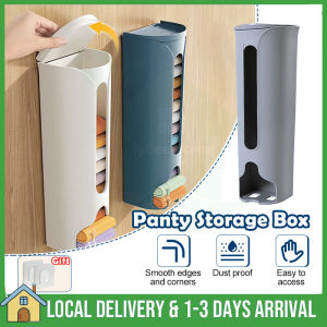 Wall Mounted Underwear Storage Box Socks Panties Diaper Punch-Free Wardrobe Trash Bag Dispenser Underwear Storage Box Container