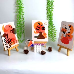 APOLITO (15X20 CM) HIASAN DINDING BOHO CEWEK ABSTRAK WALLDECOR PAJANGAN POSTER KAMAR DEKORASI KAYU