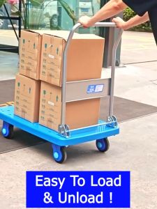 ANITECH 🔥Ready Perak🔥 Trolley Portable 150KG/500KG/1000KG Hand Truck Iron PVC Foldable Trolley Barang Plastic Lipat Platform  重型折叠手推车 Fiber Hand Truck