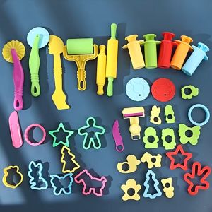 6Pcs/Set Mainan Clay Playdough Modeling Mould Play Doh Tools Mold Toys Penggilas Playdough Anti Lengket Untuk Bermain Peran