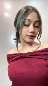 Atasan Sabrina rib Knit Wanita Lengan Panjang