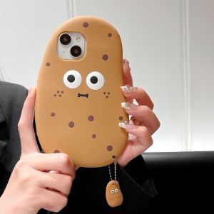 3D Cute Potato Emoji Suitable For iPhone 14 Case 17 Pro Max Creative 15 12 13 Pro Anti Drop 11 Silicone Protective Cover