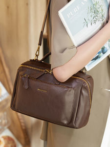 Womens Large Capacity Soft Leather Shoulder Bag Casual Fashion Handbag Diagonal Bag Underarm Bag Stylish Trendy Handbag