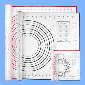 Multi-Size Non Stick Silicone Baking Mat with Scale Pizza Rolling Dough Pad Kneading Mat Kitchen Cooking Pastry Sheet Oven Liner