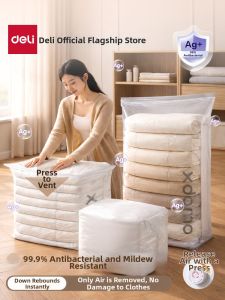 deli | Vacuum Air-Free Antibacterial Thickened Compression Bags Travel Dedicated