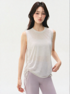 MITAOGIRL | Breathable Loose Round Neck Yoga Cover-up