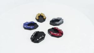 JNYD Motorcycle Side Stand Cover Aluminum Alloy Motorcycle Stands Pad Universal Bicycle Foot Extension Kickstand Accessories