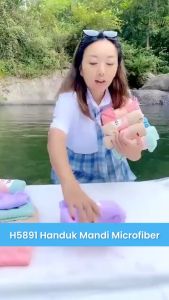 Handuk Microfiber Lembut dan Kapasitas Kapasitik Tinggi 70x140 cm - Warna Pastel untuk Anak dan Dewasa