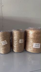 เชือกปอ เชือกป่าน เชือกน้ำตาล DIY สำหรับผูกกล่องของขวัญ-ของชำร่วย/กล่องพัสดุ เชือกงานประดิษฐ์