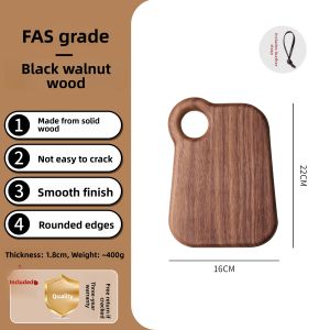 Food Grade Black Walnut Wood Cutting Board Antibacterial Steak Fruit Bread Kitchen Cooking Chopping Board North America Style