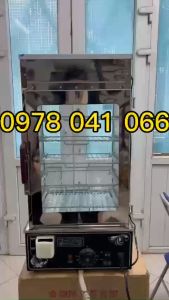 Tủ hấp bánh bao HX500 Với inox bóng loáng kính cường lực 2 lớp
