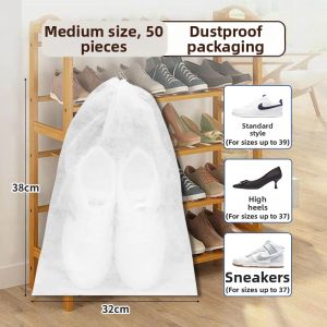 bicoy | Dustproof Transparent Travel Shoe Organizer for White Shoes