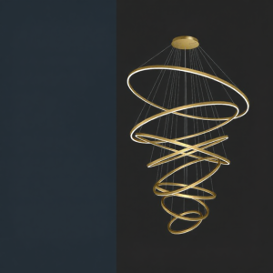 Modern Simple Villa Loft Staircase Foyer Light