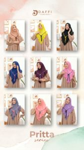 DAFFI PRITTA SERIES jilbab ceruty Double Layer