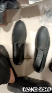 New Mens Black Slip-On Loafers Korean Style Rubber Sole Waterproof Comfortable for Office Wear Fashionable Blackshoes Non-Slip Closed Toe Footwear 0105523