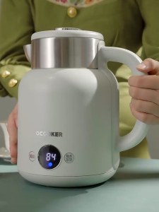 OCOOKER Retro Electric Kettle 1.5L Household Kettle Thermostatic Thermal Insulation Electric Kettle Integrated Small Kettle Gift