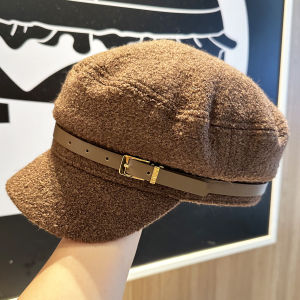 หมวกกันน็อคทรงสี่เหลี่ยมสไตล์วินเทจสไตล์อังกฤษแบบย้อนยุคสำหรับฤดูใบไม้ร่วงและฤดูหนาว หมวกทรงปากเป็ดสำหรับเด็กชายและเด็กหญิง หมวกแฟชั่นที่สวมใส่ได้หลากหลาย