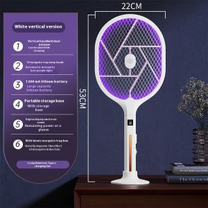 Điện tử hình gấu bay Vỉ Đập Ruồi Đèn diệt muỗi nhà có thể sạc lại 2 trong 1 Máy diệt côn trùng