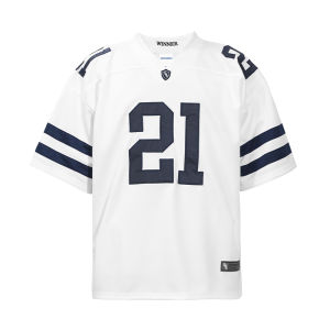 อเมริกันโอเวอร์ไซส์ # 21 เสื้อยืดแขนสั้นฤดูร้อนผู้หญิงตาข่ายแห้งเร็วระบายอากาศรักบี้บาสเกตบอลเสื้อยืดเสื้อกีฬา