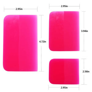 3Pcs PPF Squeegee Car Soft Rubber Scraper Anti-Scratch Film Window Tint Tools Vinyl Wrap Silicone Squeegee Glass Water Wiper