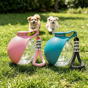 Portable Pet Water Bottle Ball Shape with Rope