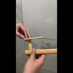 HUILV | Giá Đỡ Giấy Vệ Sinh Treo Tường Thiết Kế Vân Gỗ Không Đục Lỗ Kệ Lưu Trữ Bằng Nhựa Không Chứa BPA Tổ Chức Nhà Cửa Có Thể Tái Sử Dụng