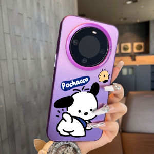 New Hardshell Huawei Mate80 Phone Case Cartoon Cute Pachat Dog Design Matte Silver Protection Cover Fashionable Personality Simple High-End Feeling