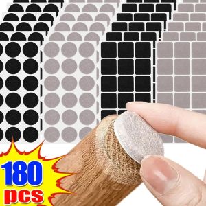180/90 Pcs Self Adhesive Felt Furniture Pads Round and Square Chair Legs Mat Anti-Slip Covers Household Chair Desk Sofa Leg Felt Protectors