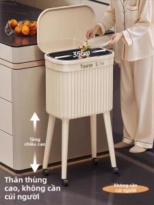 UBT | Large Capacity Aesthetic Kitchen Trash Can with Lid and Mobility