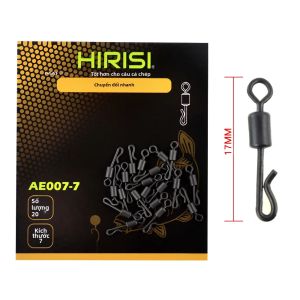 Hirisi AE007 20 Chiếc Thay Đổi Nhanh Xoay Thép Không Gỉ Cá Chép Câu Cá Rig Liên Kết Cổng Kết Nối Thiết Bị Đầu Cuối Giải Quyết Câu Cá Phụ Kiện