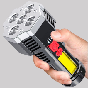 Senter 5 Core Super Terang Rechargeable Luar Ruangan Multi-Fungsi P900 Jarak Jauh