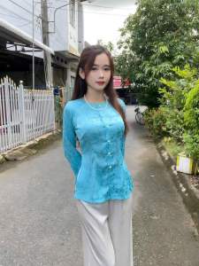 Bộ bà ba đi chùa - bà ba gấm ( cả set)