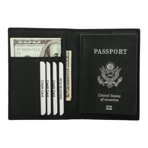 MLZH | RFID Protection Leather Passport Wallet Card Holder