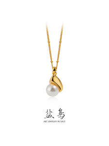 YANDAO | Water Drop Shell Pendant Luxury Necklace Gold