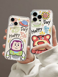 Silicone Phone Case for Vivox200 Full Cover Anti-Fall Transparent Girls X200pro Protective Cover for X100 X90pro Cute Cartoon Design